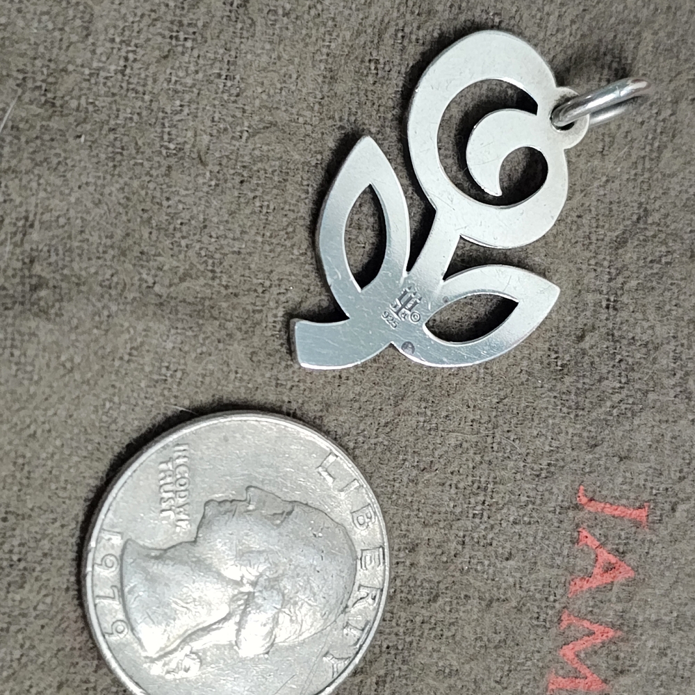James Avery Silver Floral Pendant - Picture 3 of 6
